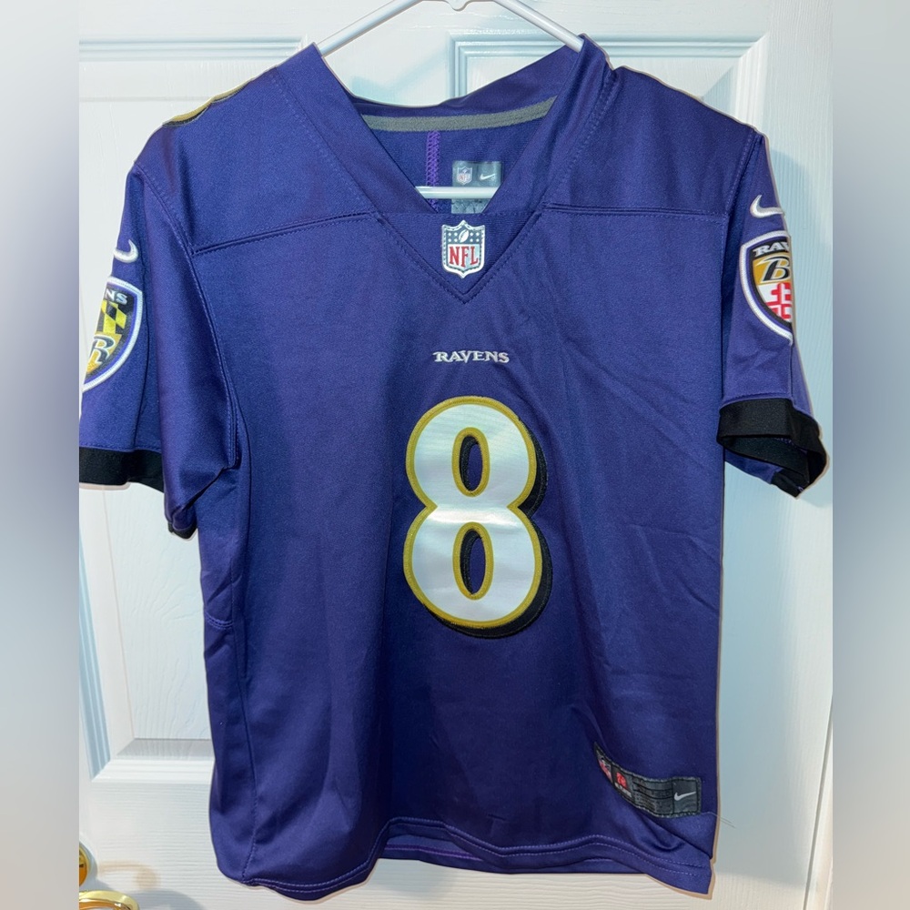 Nike Baltimore Ravens Lamar Jackson #8 Purple Replica Jersey
